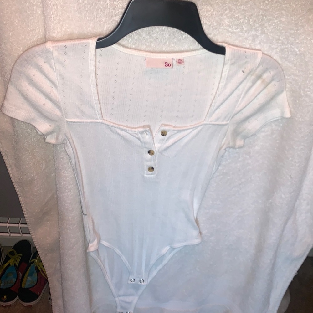 white Tee bodysuit